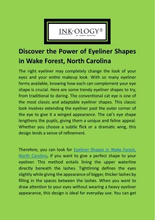 Get The Best Eyeliner Shapes in Wake Forest, North Carolina