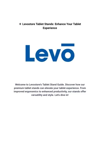 Boost productivity and comfort with LEVO.