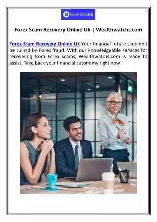 Forex Scam Recovery Online Uk | Wealthwatchs.com