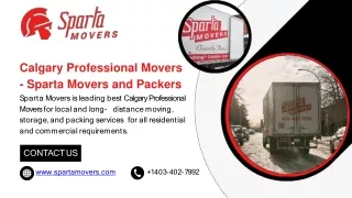 Calgary Professional Movers - Sparta Movers and Packers