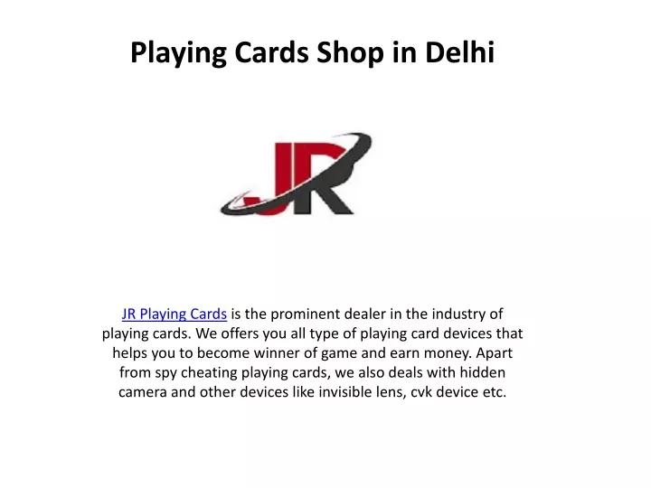playing cards shop in delhi