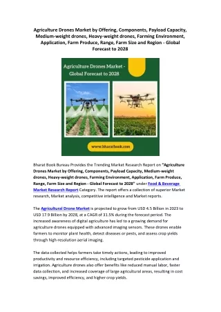 Agriculture Drones Market - Global Forecast to 2028