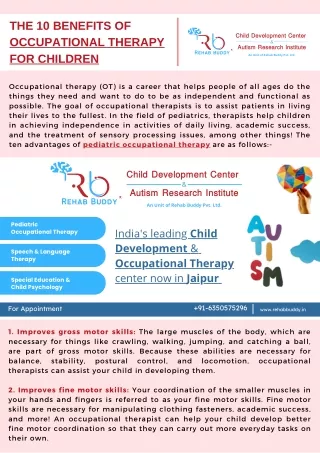 The 10 Best Benefits of Occupational Therapy for Children