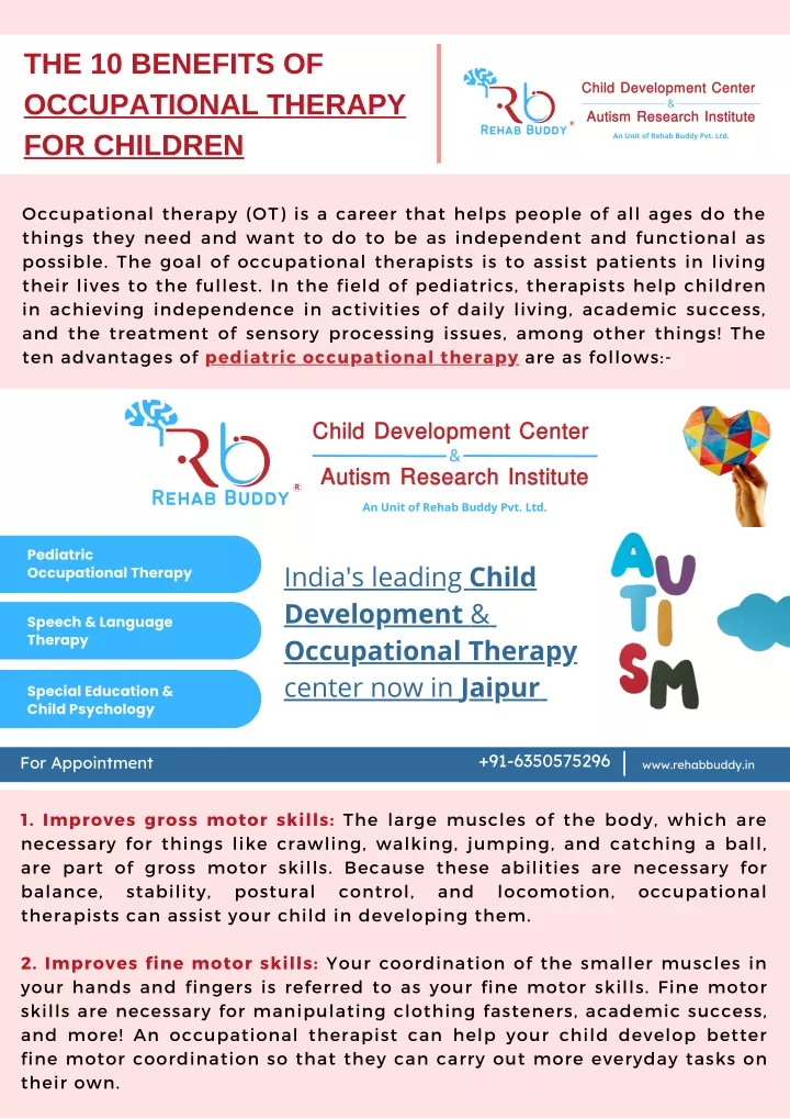 the 10 benefits of occupational therapy