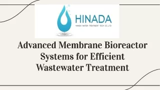 advanced membrane bioreactor systems