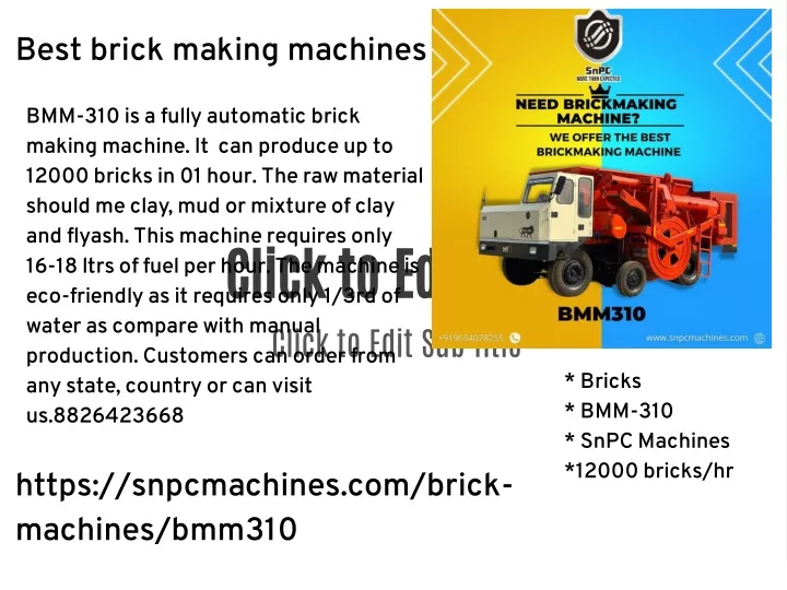 best brick making machines
