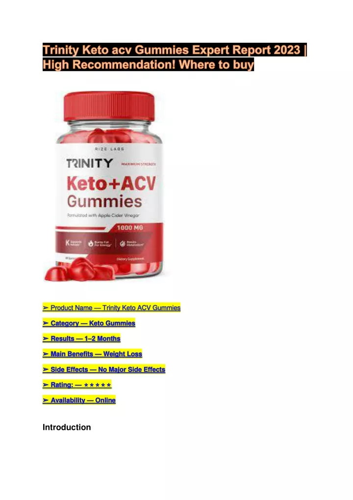 product name trinity keto acv gummies
