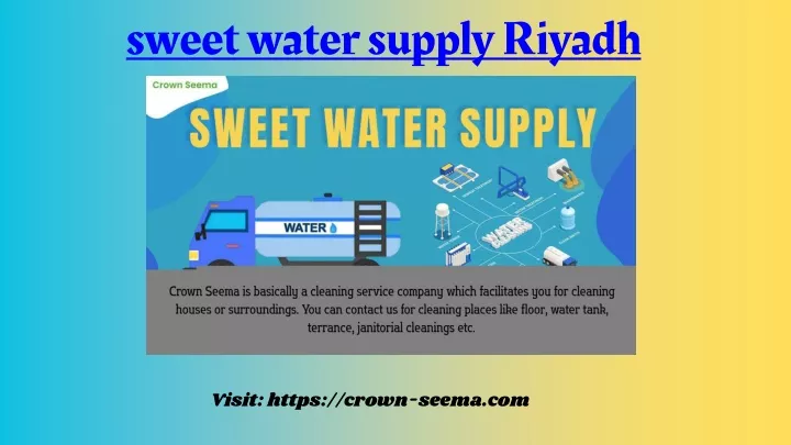 sweet water supply riyadh
