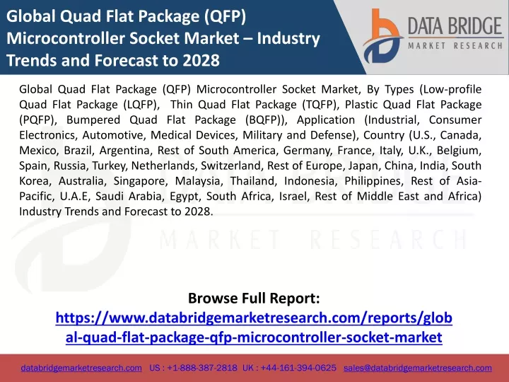 global quad flat package qfp microcontroller