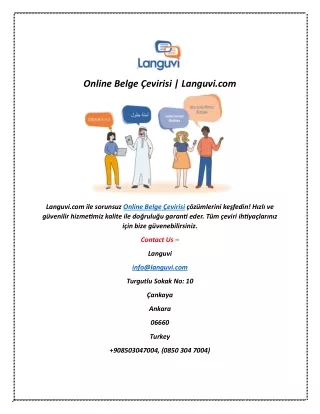 online belge evirisi languvi com