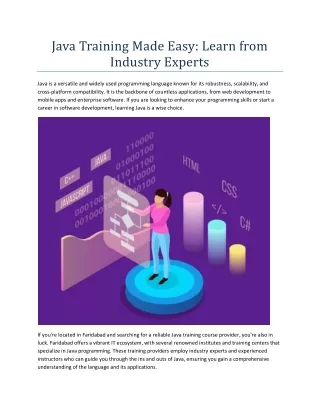 java training made easy learn from industry
