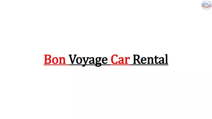 bon voyage car rental