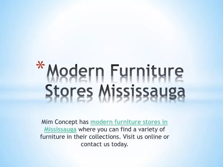 modern furniture stores mississauga