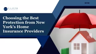 Choosing the Best Protection from New York's Home Insurance Providers