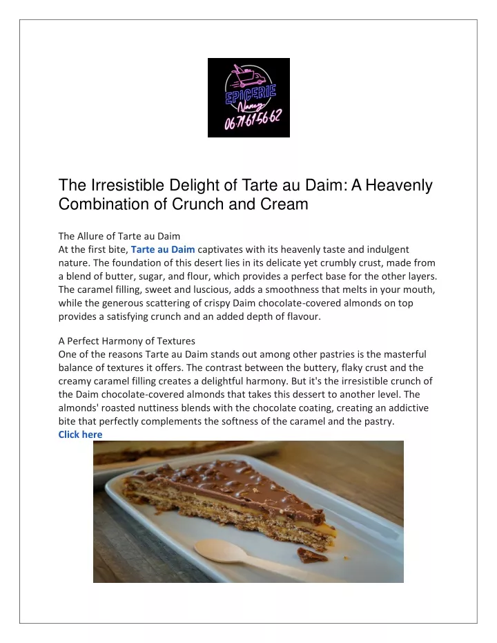 the irresistible delight of tarte au daim