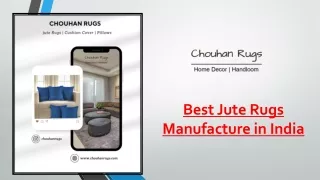 Best Jute Rugs Manufacture in India
