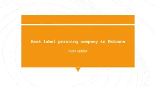 Best label printing company in Kelowna