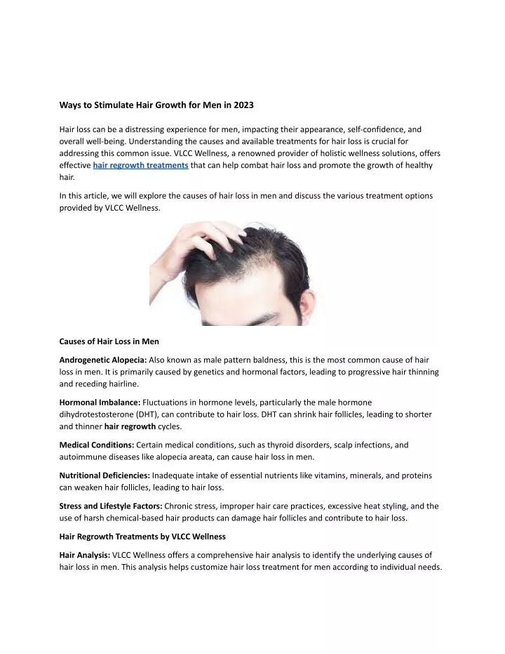 ways to stimulate hair growth for men in 2023