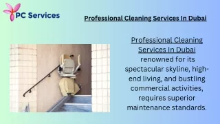 Professional Cleaning Services In Dubai