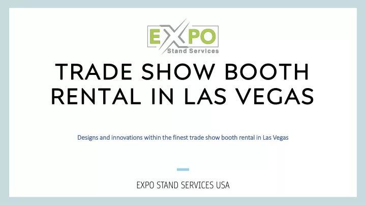 trade show booth rental in las vegas