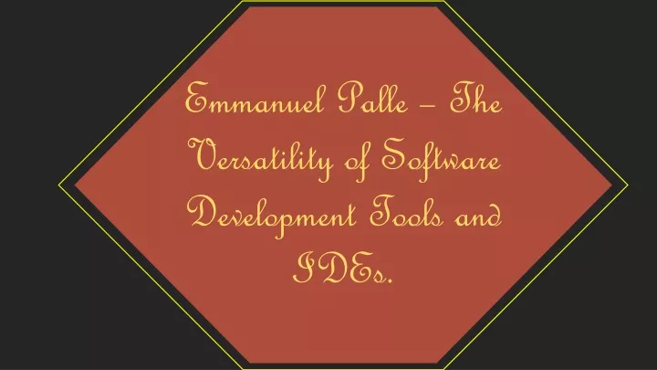 emmanuel palle the versatility of software