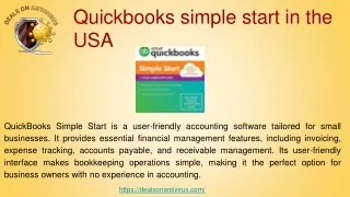 Quickbooks simple start in the USA