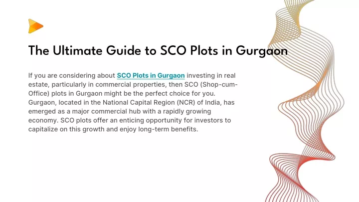 the ultimate guide to sco plots in gurgaon