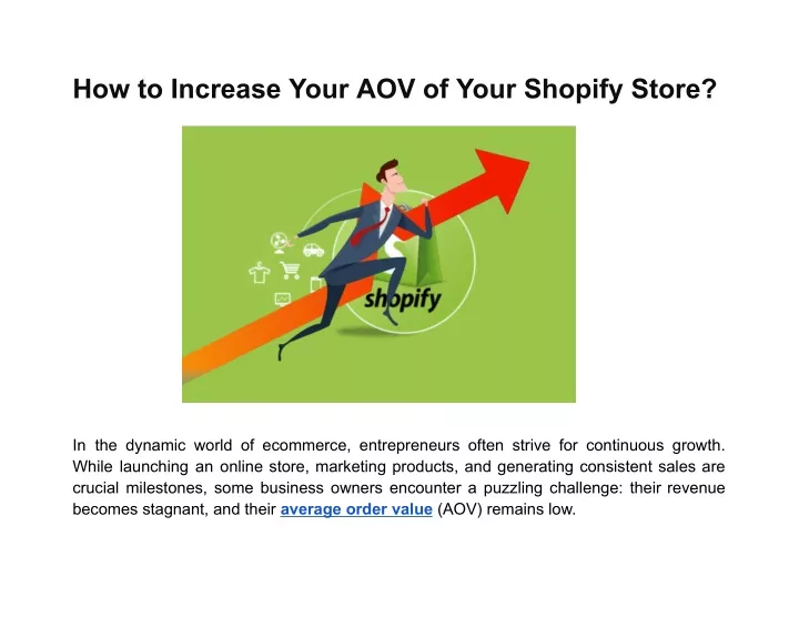 how to increase your aov of your shopify store
