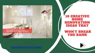 10 Creative Home Renovation Ideas That Won't Break the Bank