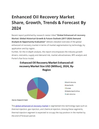 Enhanced Oil Recovery Market Share, Growth, Trends & Forecast By 2024