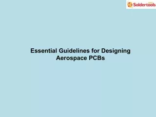 Essential Guidelines for Designing Aerospace PCBs