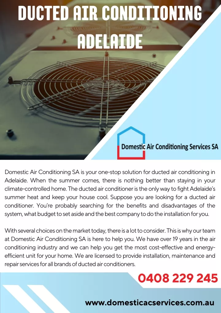 ducted air conditioning adelaide