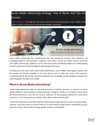 Social Media Advertising Services: How it Works and Tips for Success