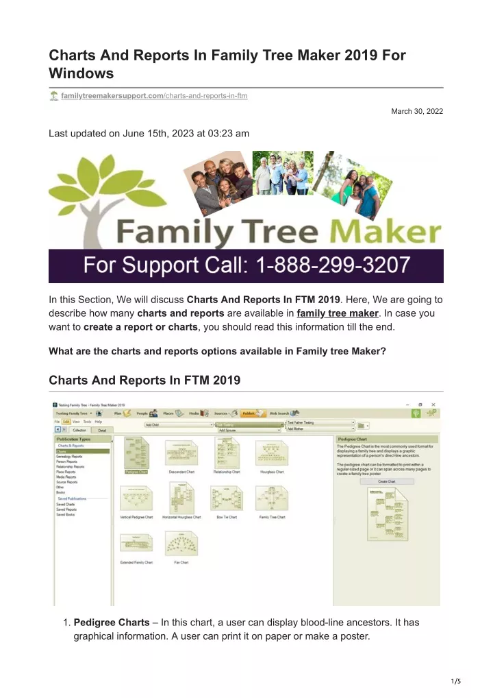 charts and reports in family tree maker 2019