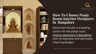How To Choose Pooja  Room Interior Designers  In  Bangalore