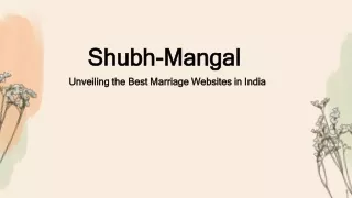 Discover Your Soulmate on India's Best Marriage Website - Shubh-Mangal.com