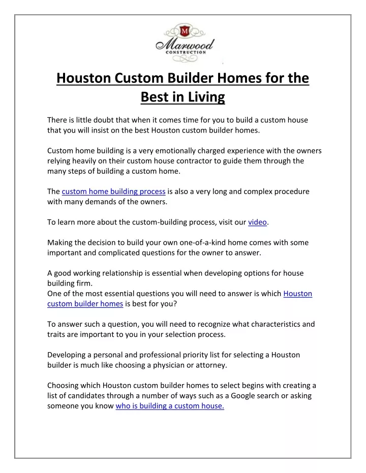 houston custom builder homes for the best