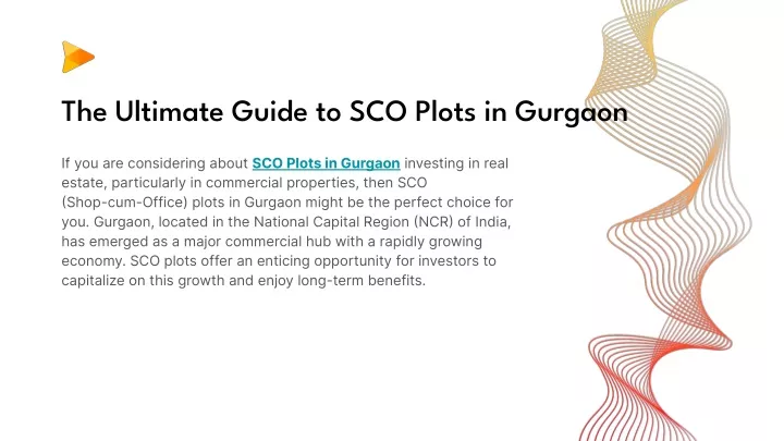 the ultimate guide to sco plots in gurgaon