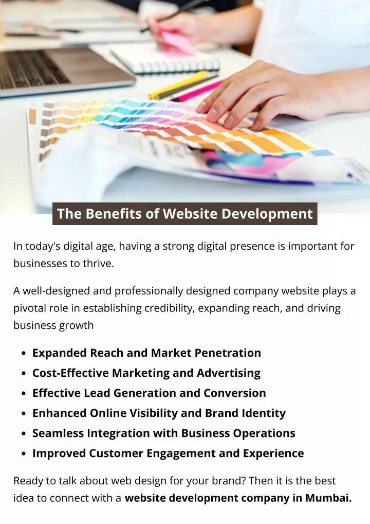 the benefits of website development
