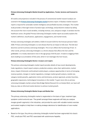 primary sclerosing cholangitis market growth