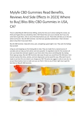 mylyfe cbd gummies read benefits reviews and side