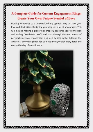A Complete Guide for Custom Engagement Rings Create Your Own Unique Symbol of Love-BhindiJewelers