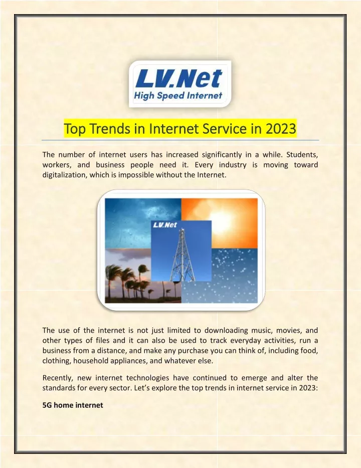 top trends in top trends in internet service