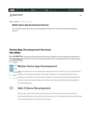 Mobile game development services