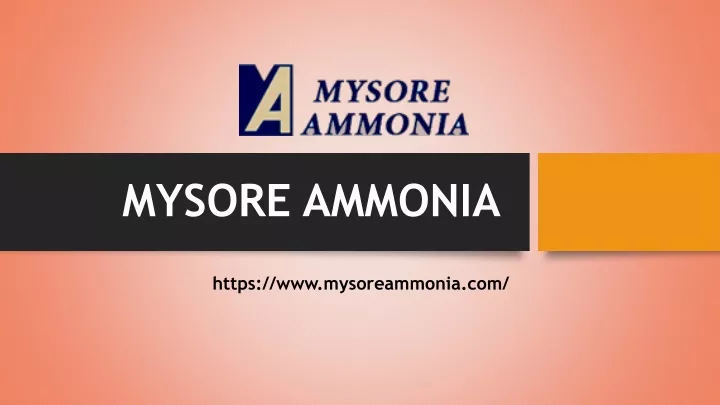 mysore ammonia