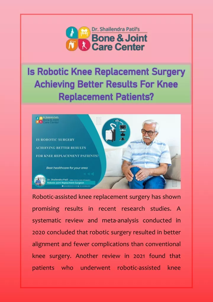 robotic assisted knee replacement surgery