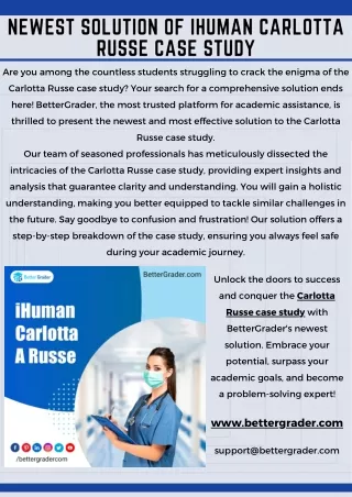 Newest Solution of IHuman Carlotta Russe Case Study