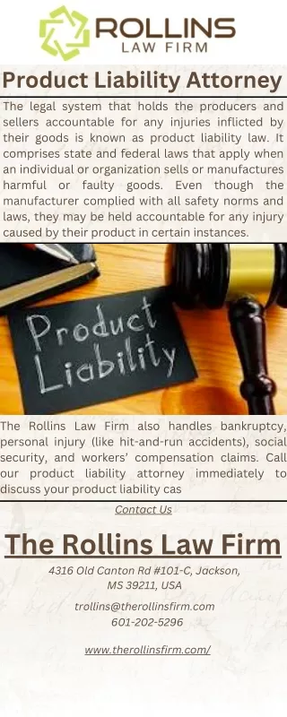 _Product Liability Attorney in Mississippi