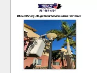 Efficient Parking Lot Light Repair Services in West Palm Beach