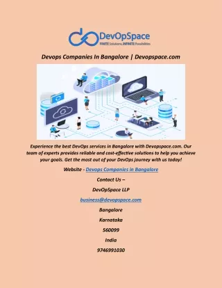Devops Companies In Bangalore | Devopspace.com